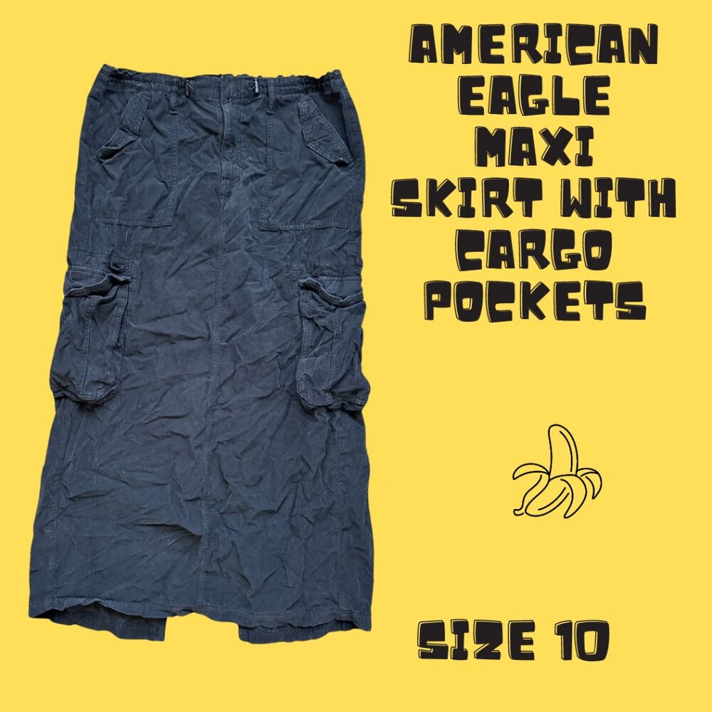 🟡American Eagle Maxi Skirt w/ Cargo Pockets | Size 10 Regular 🟡